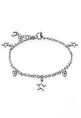likable little star dangle baby anklet         
